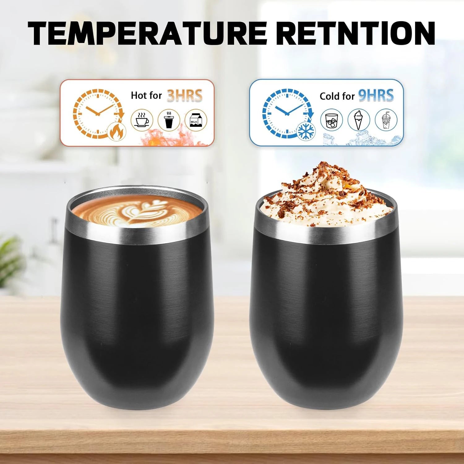 Copo Térmico Sem Haste 12oz — Elegância que Mantém a Temperatura Perfeita